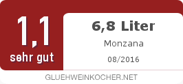 Testsiegel: 6,8 Liter Monzana